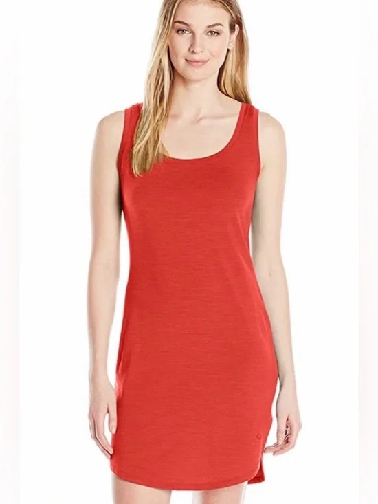 Icebreaker Yanni Cool-Lite Mini Tank Dress In Poppi Red - Picture 2 of 11